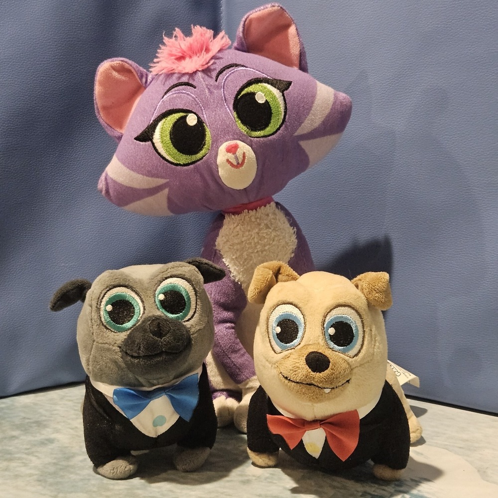 Disney Junior Puppy Dog‎ Pals Bingo Rolly Hissy Plush Lot of 3
